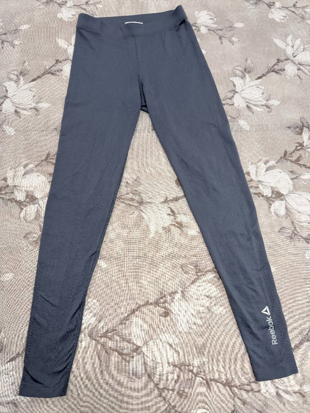 Reebok PlayDry Leggings XS Gray 2013 Mesh Vent Performance Workout Pants